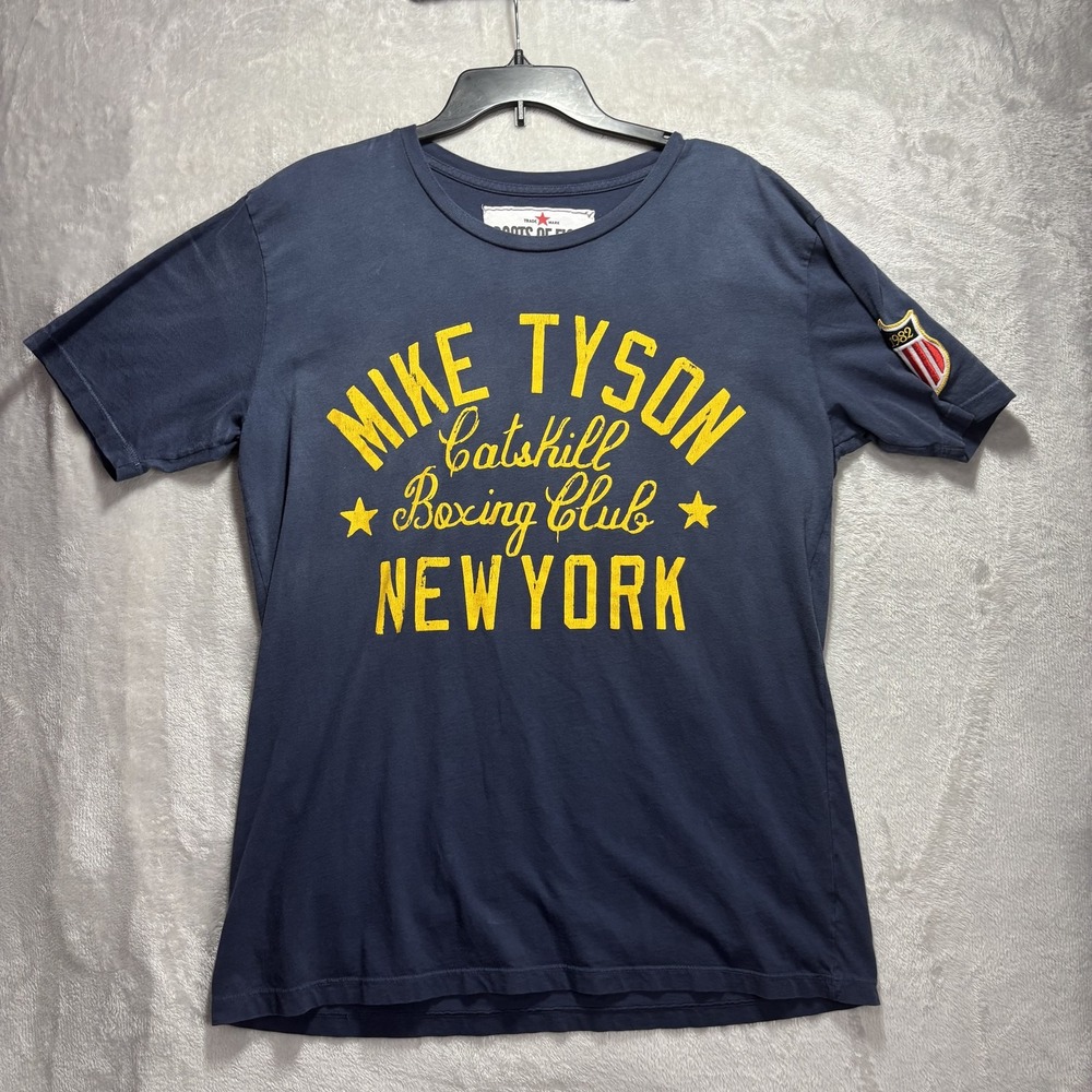 Roots Of Fight Mike Tyson Catskill Boxing Club New York XL T-Shirt Blue
